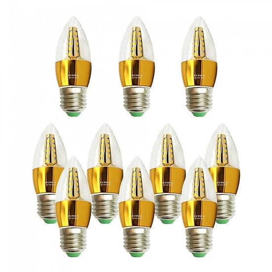 Combo 10 bóng đèn led nến 5w- ánh sáng vàng