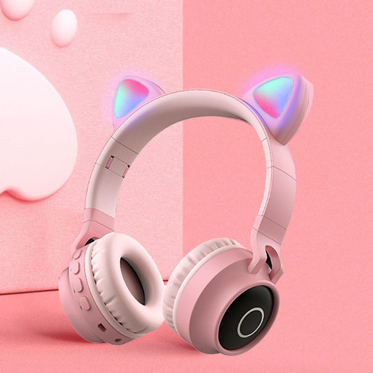 Tai Nghe Mèo Kết Nối Bluetooth Chụp Tai HP000028 Headphone Tai Mèo Dễ Thương Có Mic Âm Bass Mạnh Mẽ