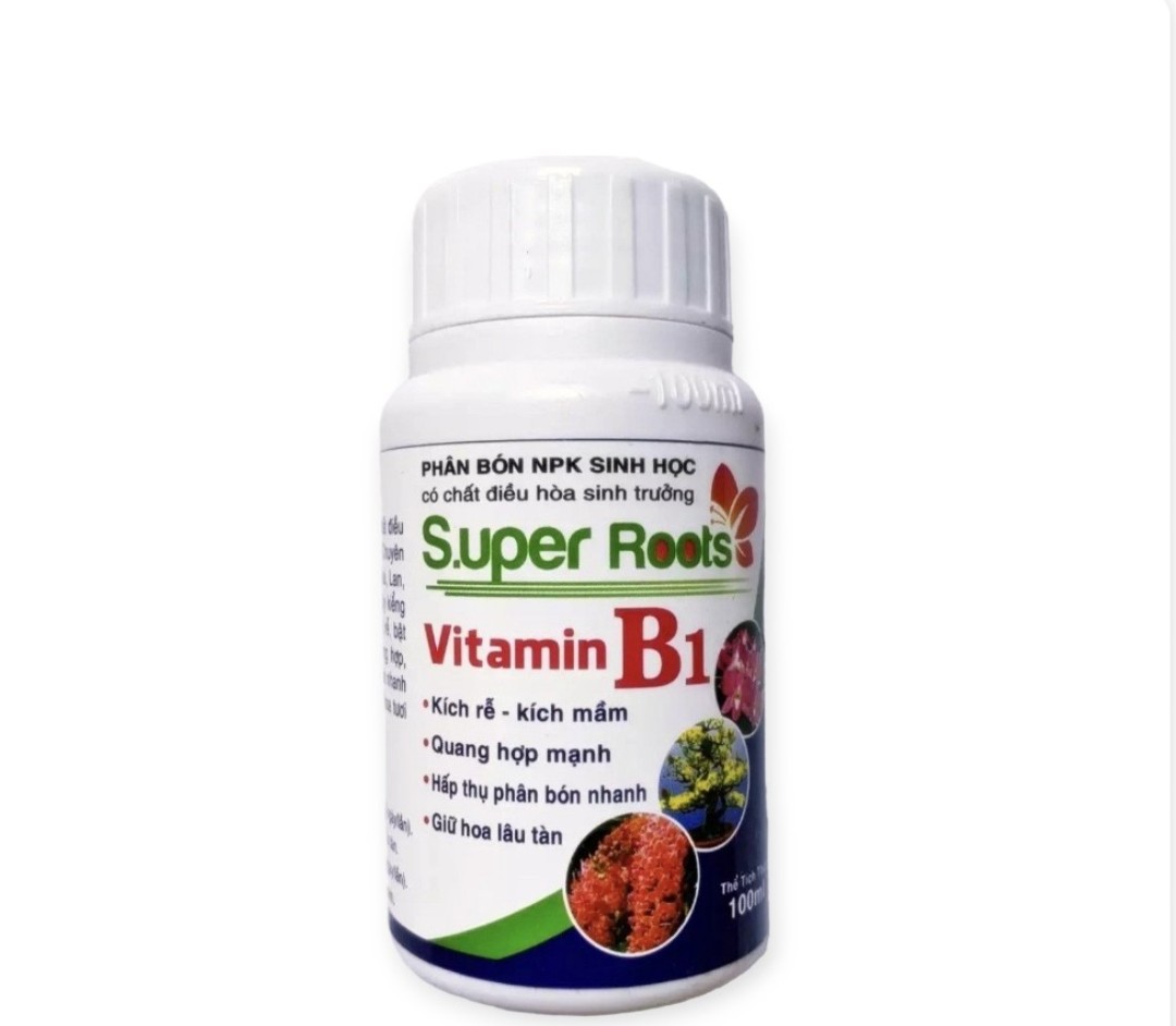 Phân Bón NPK Sinh Học Chuyên Kích Rễ Có Chất Điều Hòa Sinh Trưởng Super Roots Vitamin B1 100ml, thuốc kích rễ