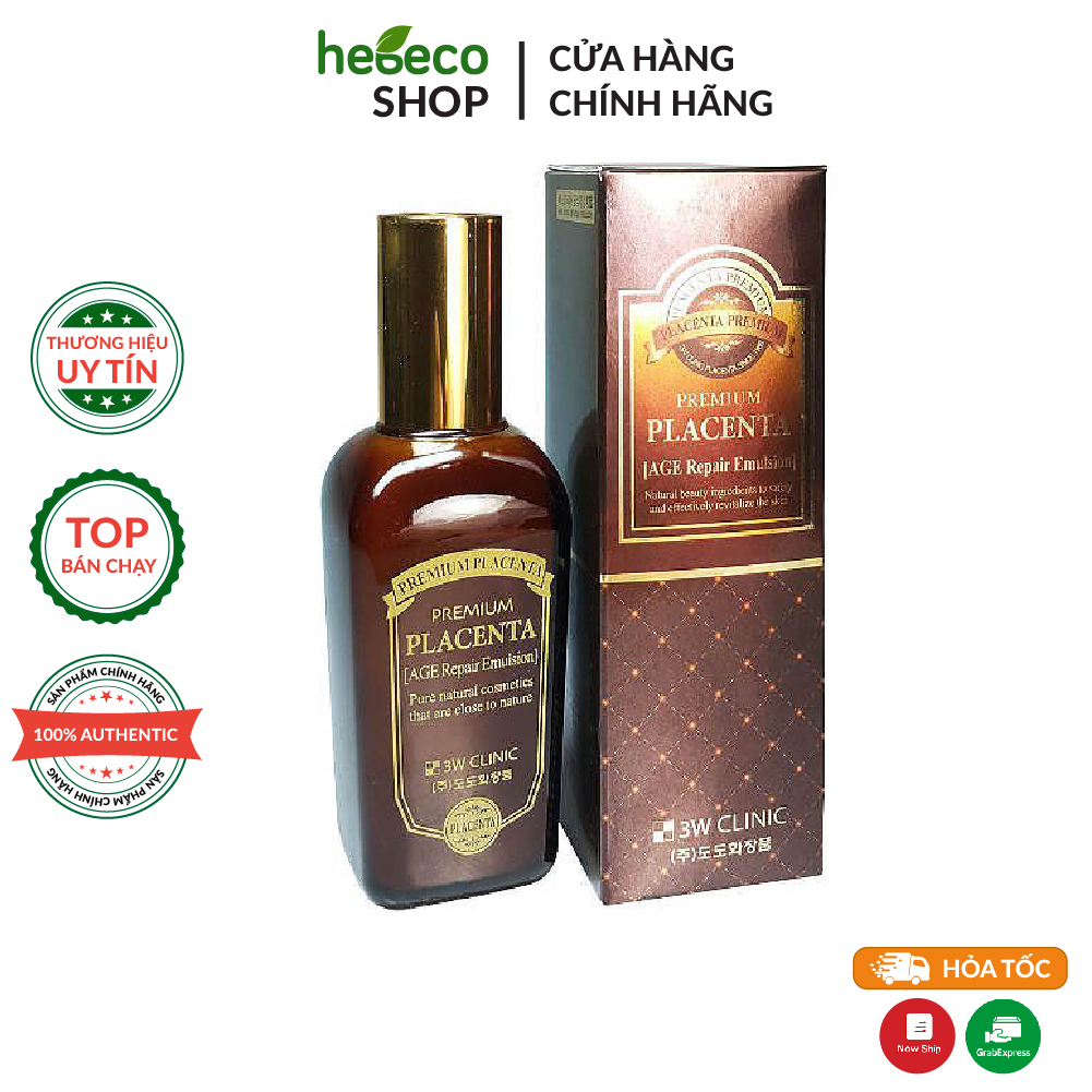 Sữa dưỡng chống lão hóa tinh chất nhau thai cừu 3w clinic premium placenta intensive emulsion 145ml -hàn quốc, cam kết hàng đúng mô tả, chất lượng đảm bảo an toàn đến sức khỏe người sử dụng