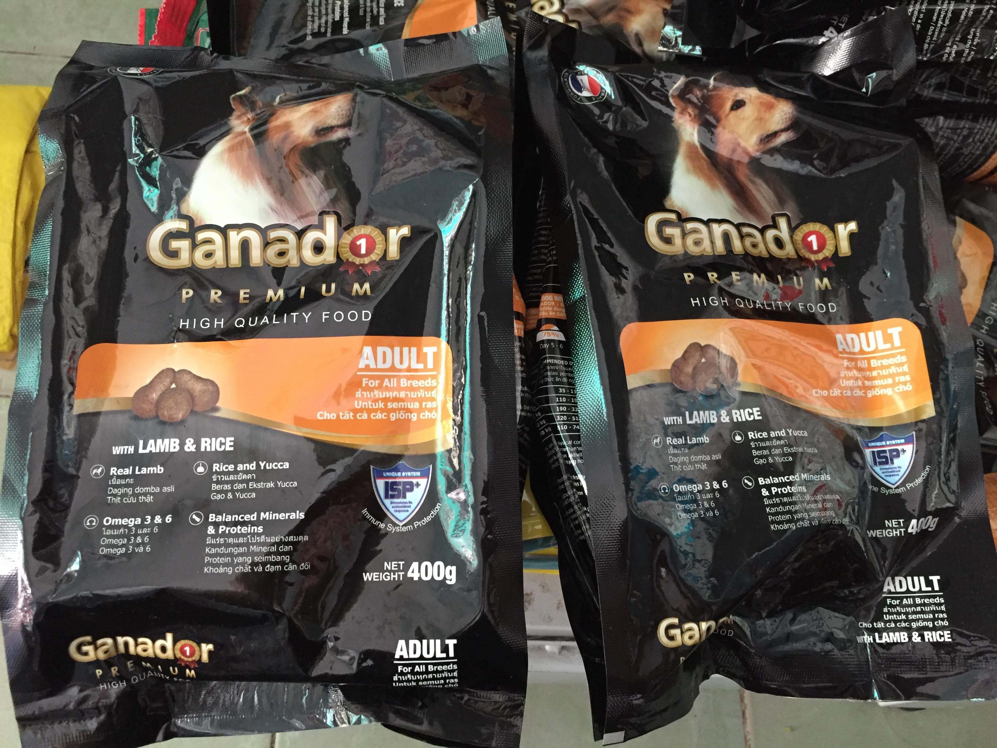 2 gói thức ăn GANADOR cho chó lớn 400 gram