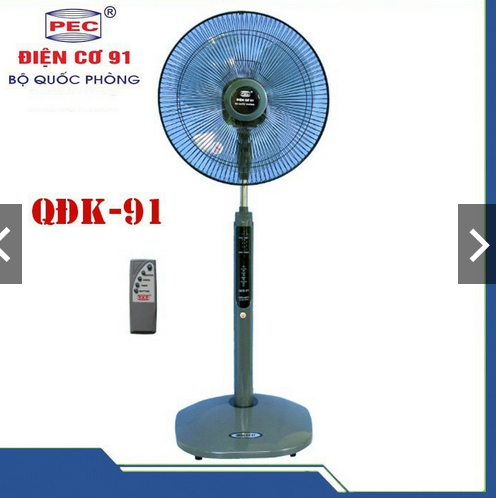Quạt cây đứng điện cơ 91 qđk-91 điều khiển từ xa