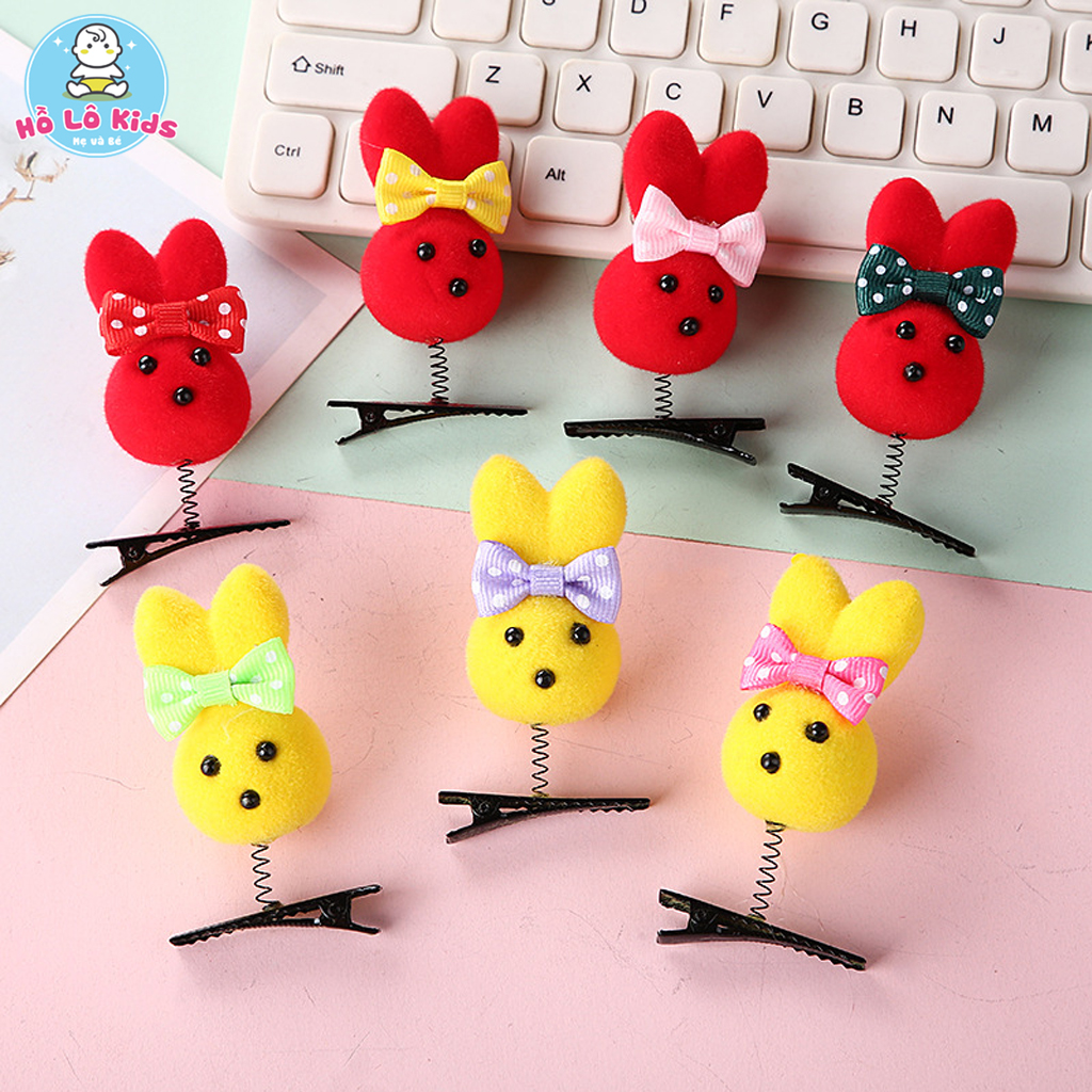 Kẹp tóc cho bé hình con thỏ, con vịt cute siêu dễ thương Hồ Lô Kids