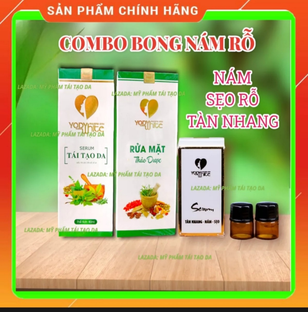 Combo bong nám rỗ tàn nhang tái tạo da phương anh
