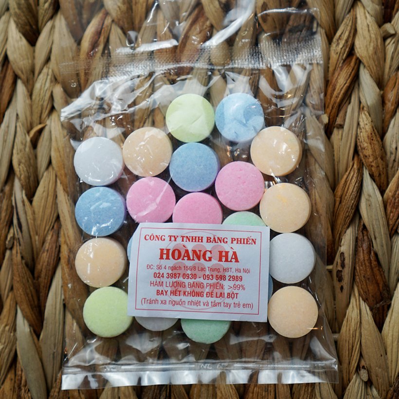 Combo 10 túi băng phiến loại nhiều màu viên nhỏ loại 18 viên/túi chính hãng
