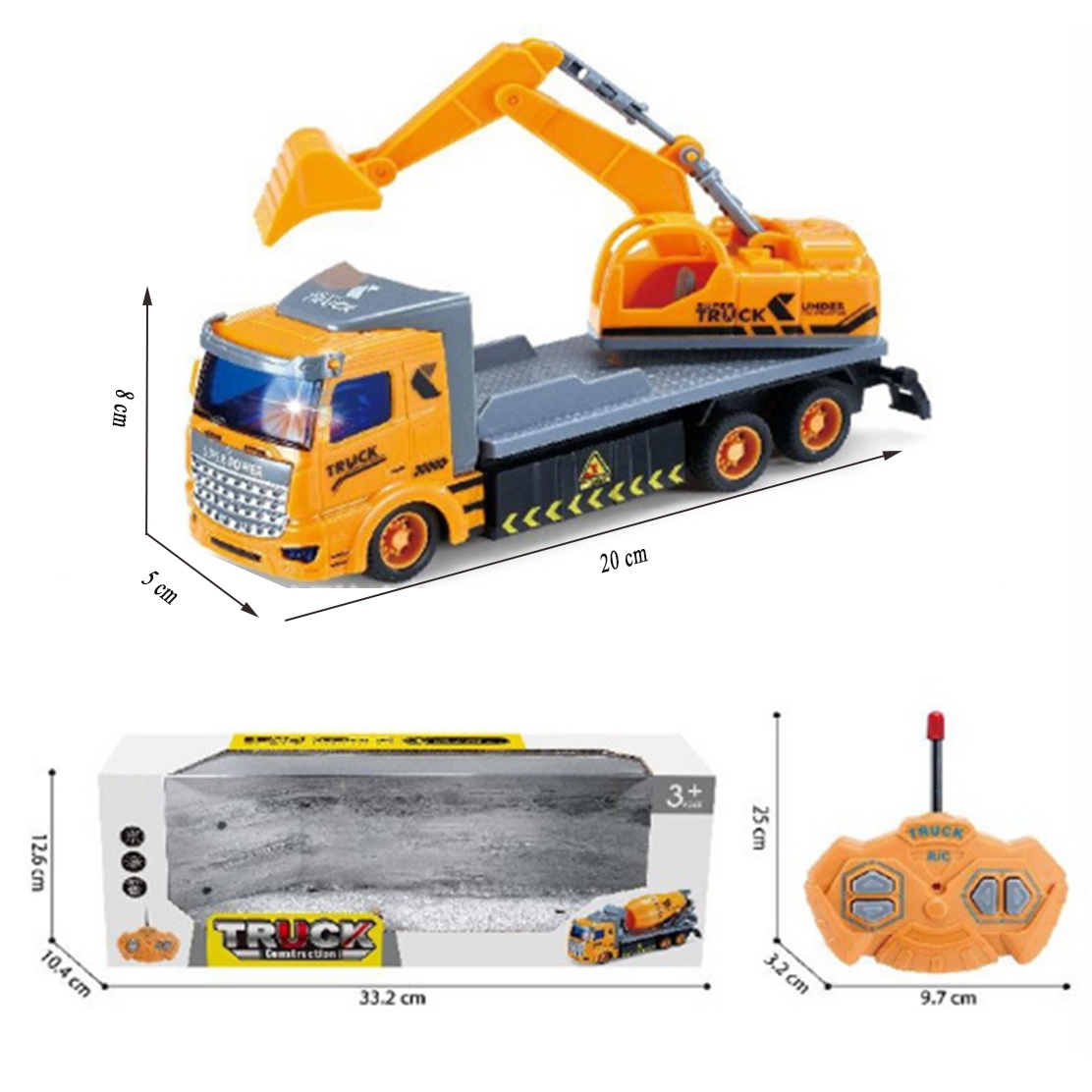 [HCM]Xe Công Trình Điều Khiển 4 Hướng Xe Ô Tô Máy Múc Điều Khiển Từ Xa