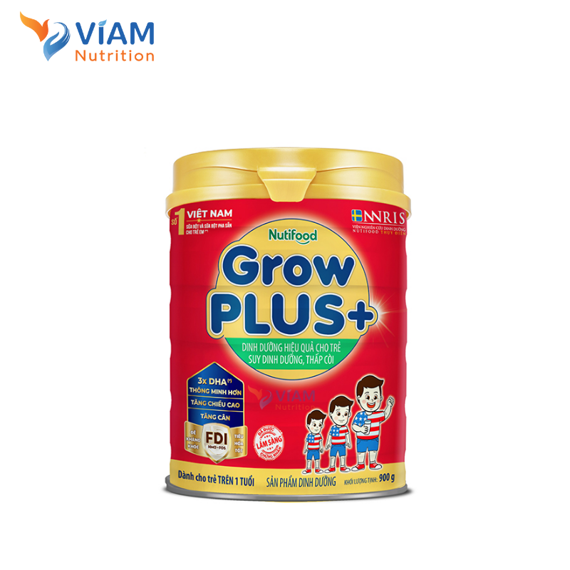 SỮA GROW PLUS+ DINH DƯỠNG HIỆU QUẢ CHO TRẺ SUY DINH DƯỠNG, THẤP CÒI TRÊN 1 TUỔI (Lon 400g & 900g)