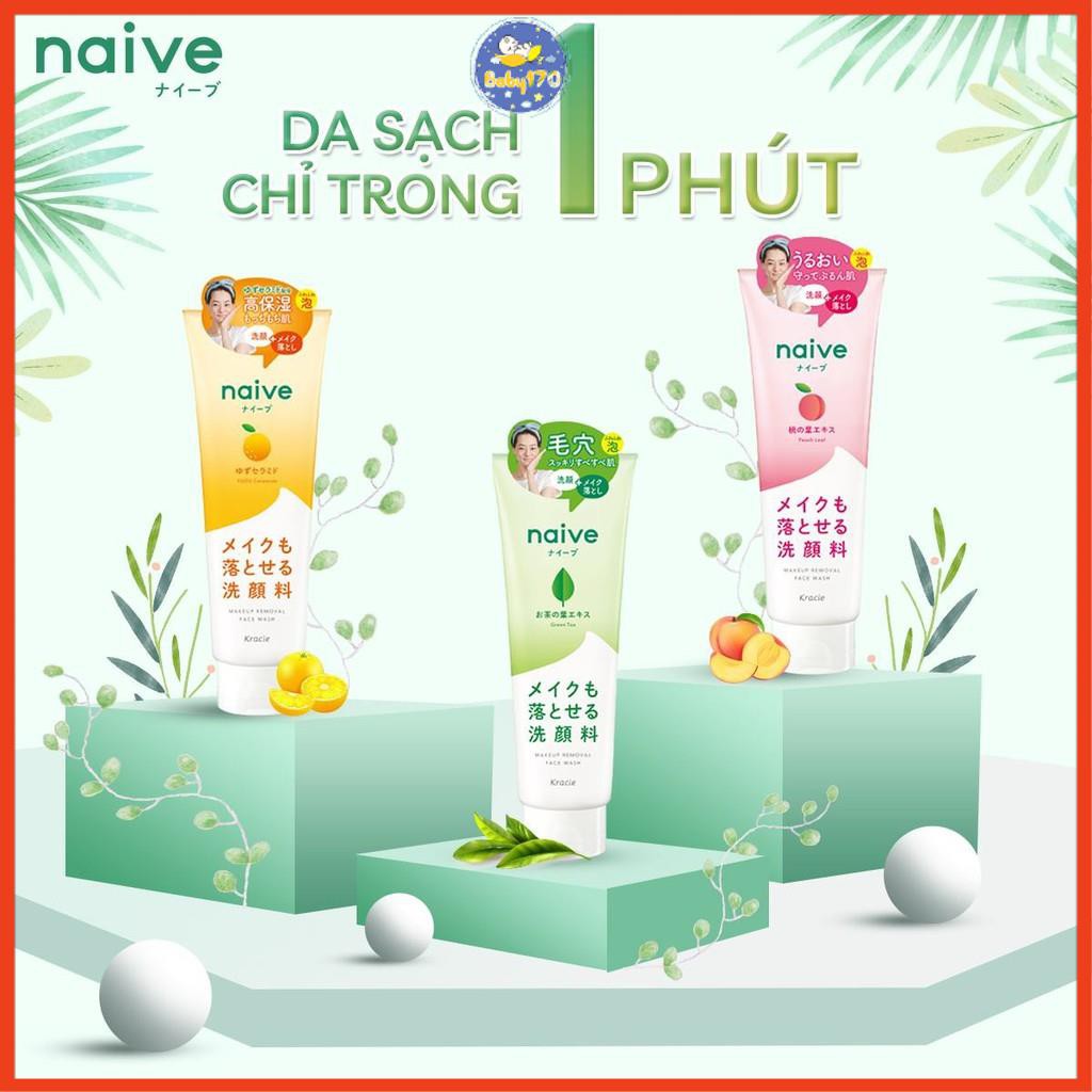 Sữa rửa mặt naive kracie 130g date 2024