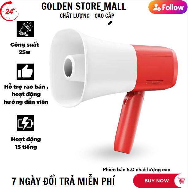 LOA PHÓNG THANH CẦM TAY 30W - Loa Phóng Thanh Cao Cấp - Chức Năng Ghi Nhớ - Phát Lại - Sản Phẩm Chuyên Dùng Bán Hàng ( Có Cổng USB)