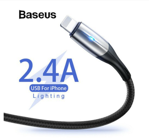 Dây cáp sạc nhanh iphone Lightning Baseus Horizontal tốc độ 480Mpbs 2.4A sạc nhanh siêu bền, chống rối, chống đứt