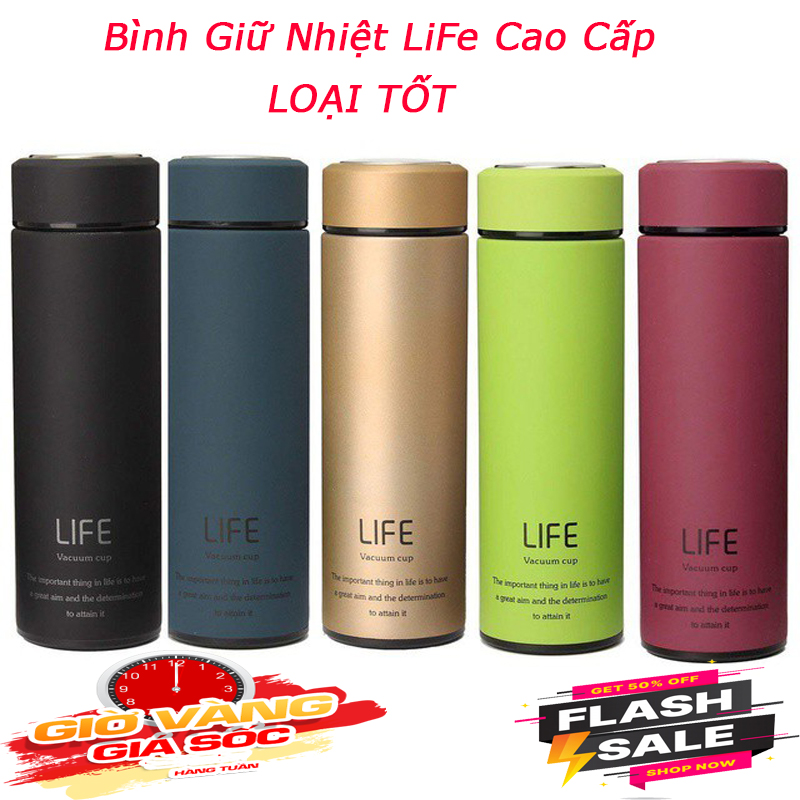 [HCM]Bình Giữ Nhiệt Mẫu 2021 Bình Giữ Nhiệt Life Cao Cấp Sang Trọng Thiết Kế Tinh Tế. Chất Liệu Inox An Toàn Cho Sức Khỏe. Giá Hấp Dẫn Bảo Hành 1 Đổi 1