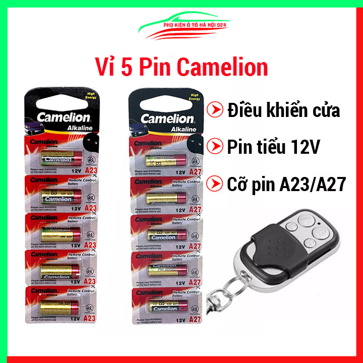 Vỉ 5 Pin Camelion cho kích đèn Flash, remore, cửa cuốn 12V A23/A27 dễ sử dụng, an toàn