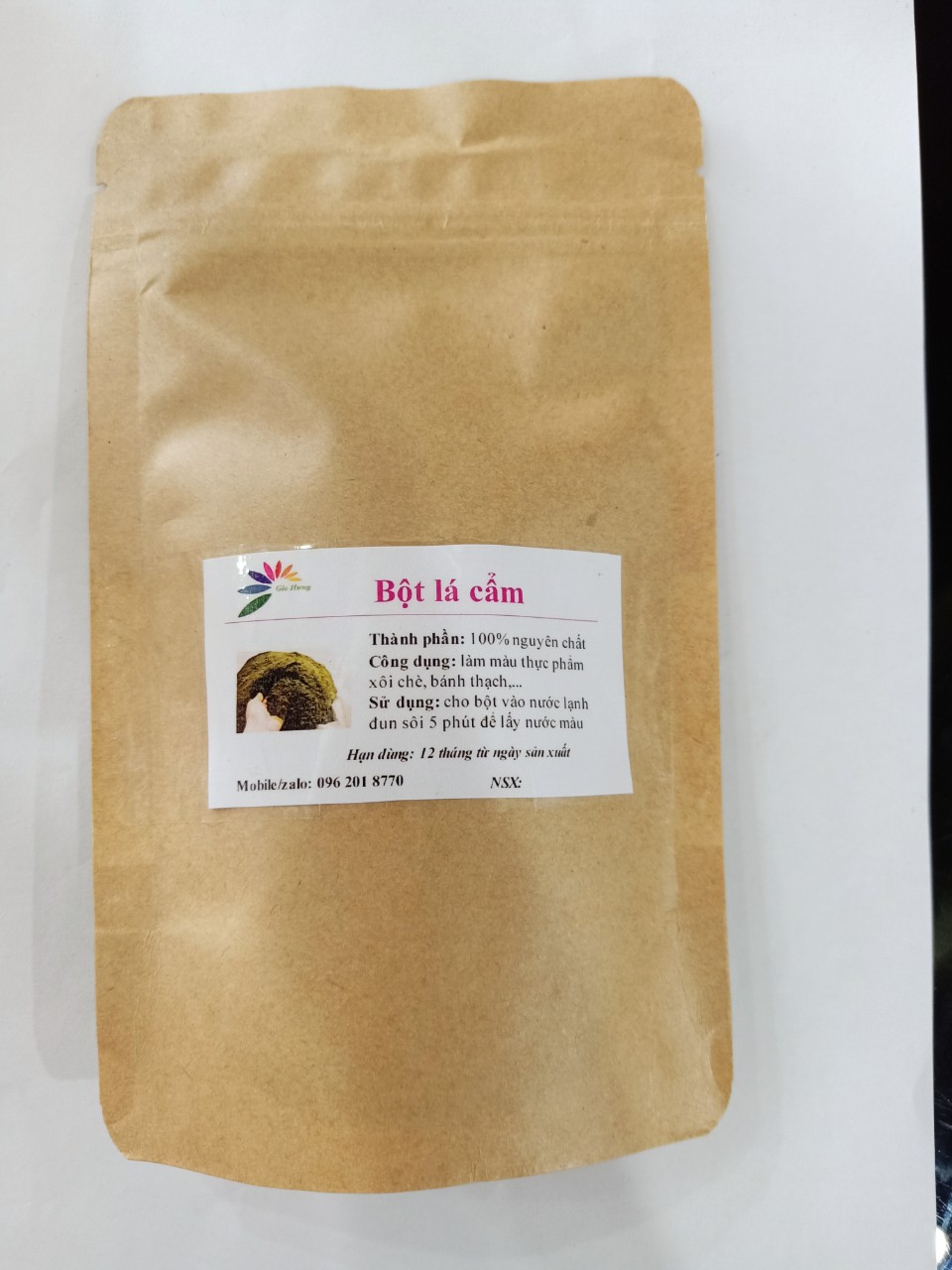 Bột cẩm tím - nguyên liệu tự nhiên tạo màu tím cho thực phẩm như xôi, chè, bánh, thạch - túi 100gr