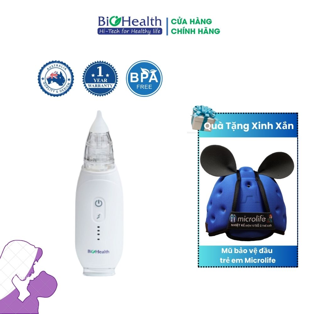 Máy hút mũi biohealth dq21 - máy nhẹ, hút êm - an toàn với trẻ nhỏ