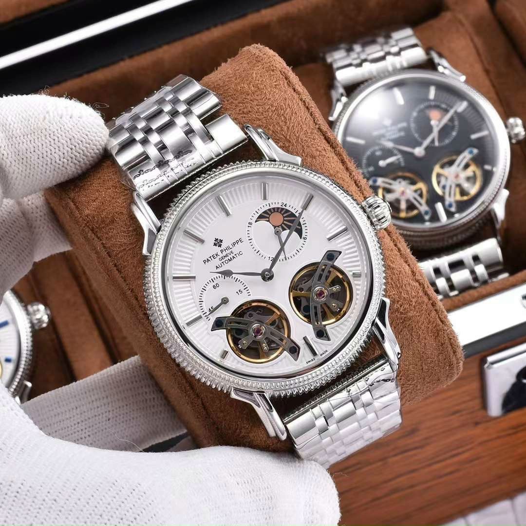 Đồng hồ nam dây kim loại Patek Philippe Geneve Automatic size 42mm - 2 màu trắng/vàng lựa chọn