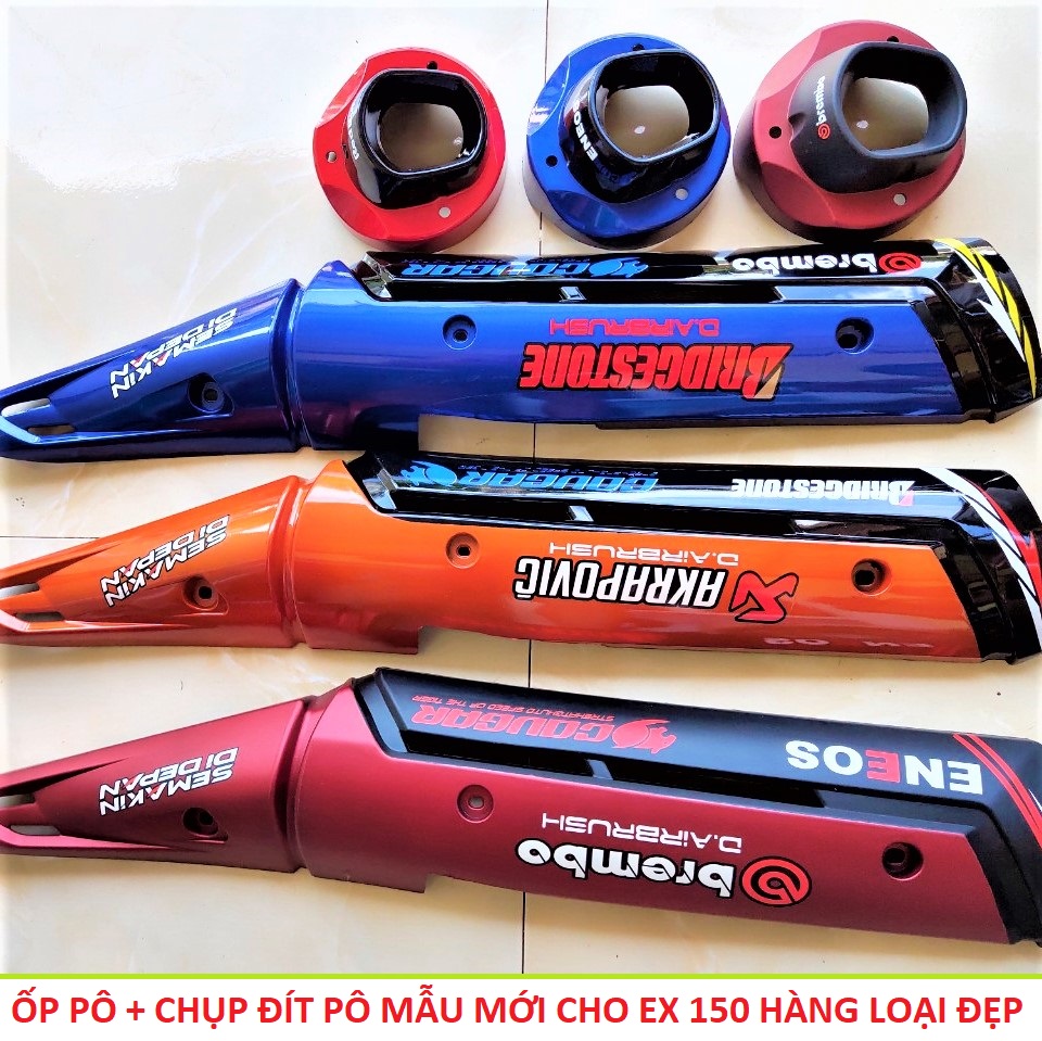 TRỌN BỘ ỐP PÔ XE MÁY + CHỤP ĐÍT PÔ EX 150 MẪU MỚI HÀNG LOẠI TỐT , BỘ ỐP PÔ KIỂU EX 150