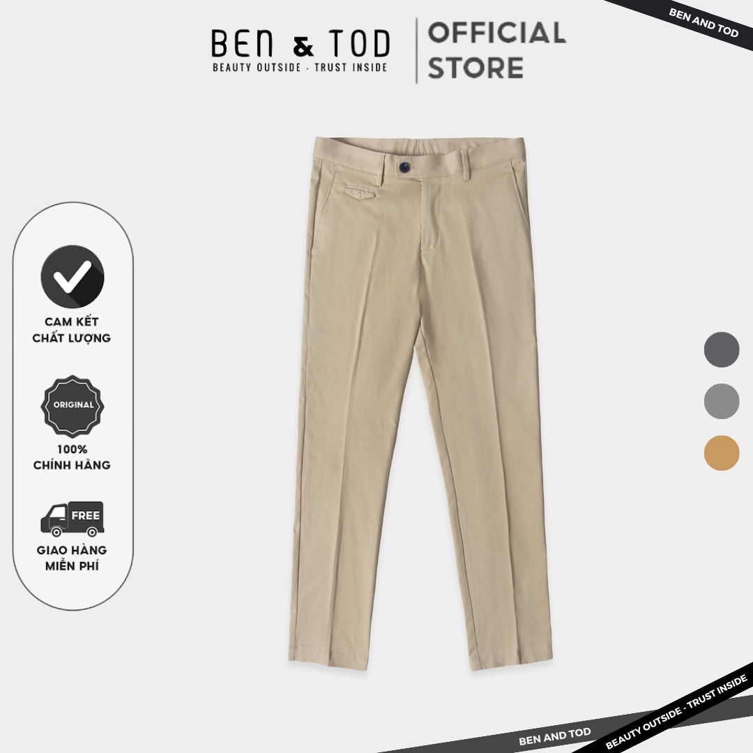 Quần dài kaki nam form SKINNY BEN & TOD 061co giãn 2 chiều chuẩn form dày dặn xuất xịn cao cấp