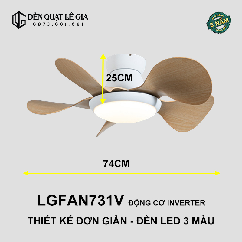 Quạt trần cho trần thấp 2m-3m | quạt trần mini có đèn 3 cánh 5 cánh | quạt trần cổ ngắn lê gia | quạt trần chung cư | quạt trần cánh ngắn