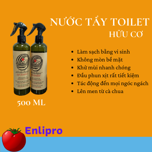 Cô Cà Chua - Xịt tẩy toilet hữu cơ lên men từ cà chua - 500ml