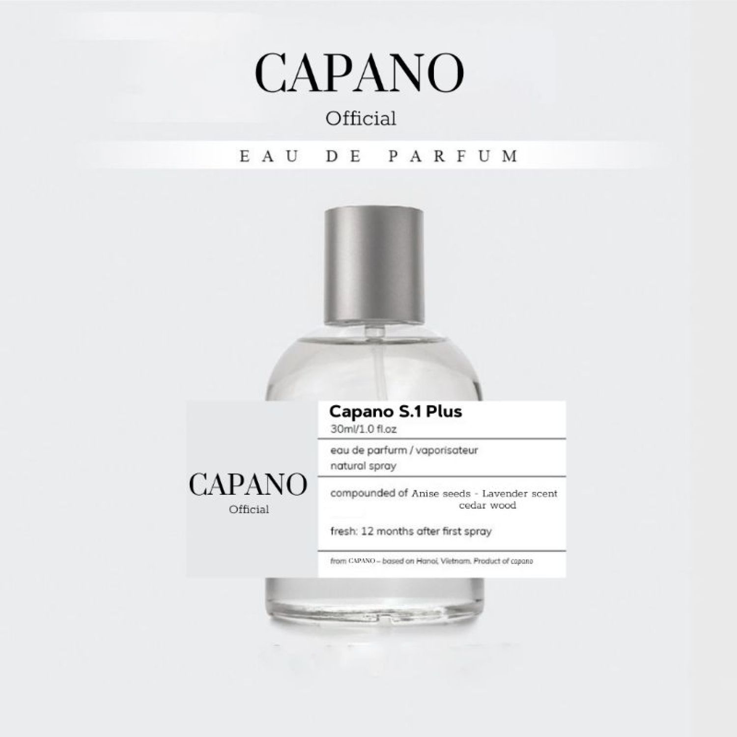 Tinh Dầu Nước Hoa CAPANO Capano S.1 30ml, Phóng khoáng, Nam tính, Cuốn hút