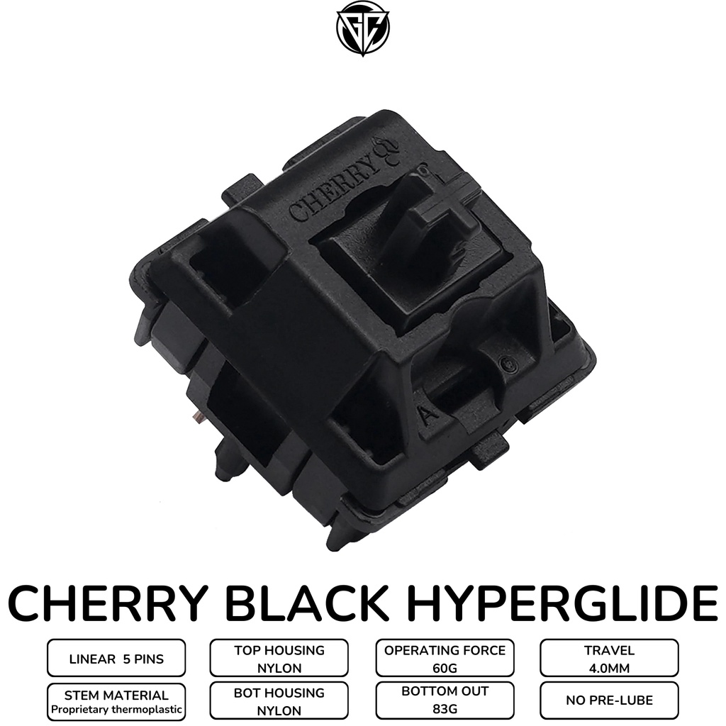 Cherry Black Hyperglide 5 pin Switch dùng cho bàn phím cơ