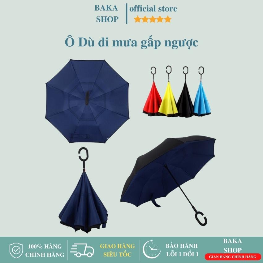 Ô gấp ngược, dù đi mưa gấp ngược thông minh, ô mở ngược thông minh dùng cho xe hơi, tay cầm kiểu chữ C, Ô dù đi mưa che nắng