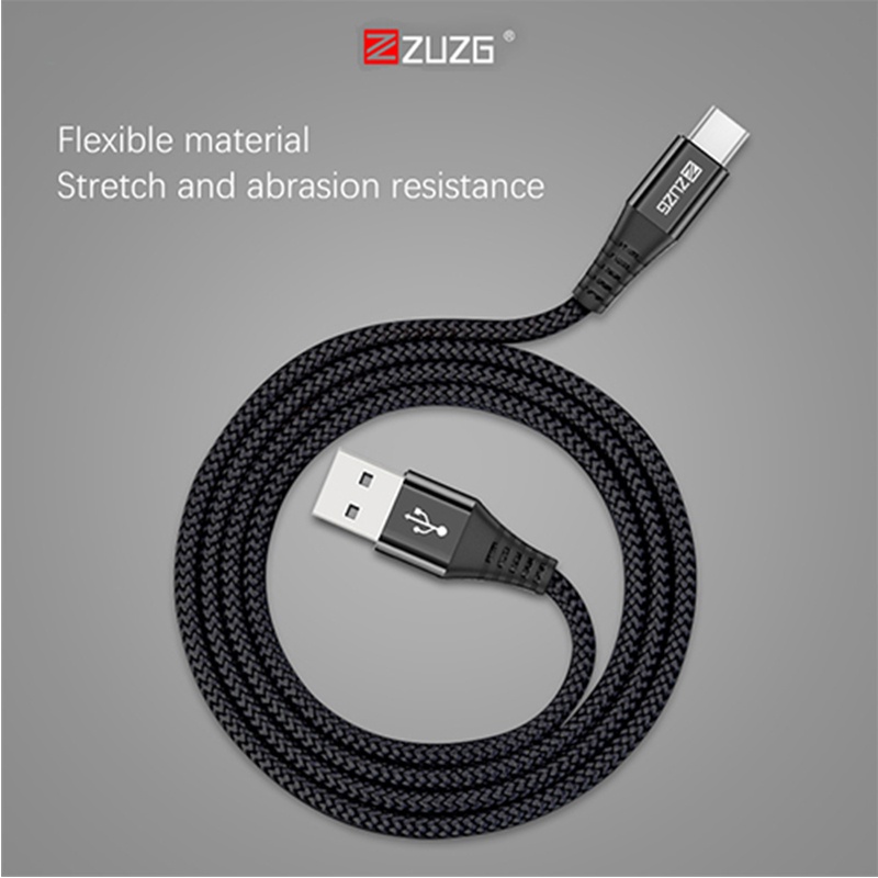 Cáp sạc nhanh ZUZG vỏ kim loại bện nylon Micro Type C chính hãng dành cho Iphone Samsung Oppo Realme Xiaomi NY01/2/3 hàng chính hãng ZUZG