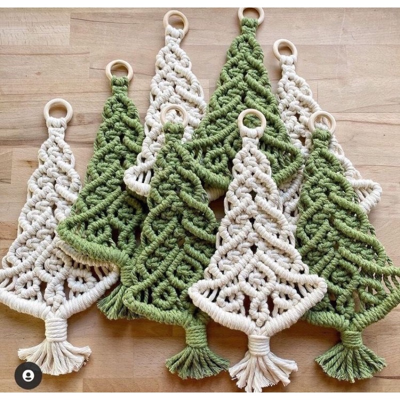 Cây thông noen macrame trang trí giáng sinh