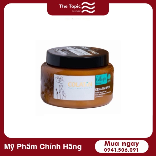 Hấp ủ tóc hấp hũ phục hồi chuyên sâu COLATIN Collagen Keratin Mask 500ml, dầu gội, dầu xả, dưỡng tóc, chăm sóc tóc, hấp hũ dưỡng tóc