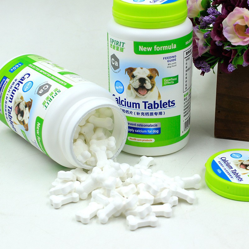 Hộp 160gr - Viên Spririt bổ sung Canxi - Dưỡng lông - Khoáng chất - Men trợ tiêu hóa cho thú cưng.