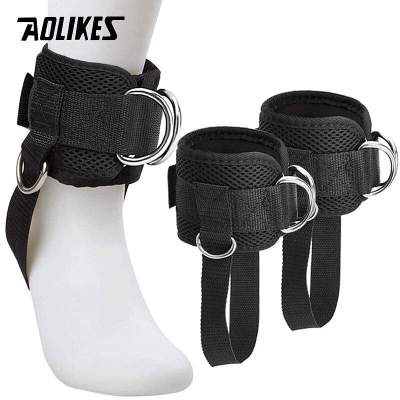 Bộ 2 dây đai đeo mắt cá chân tập gym AOLIKES A-7145 Strength training ankle sleeve