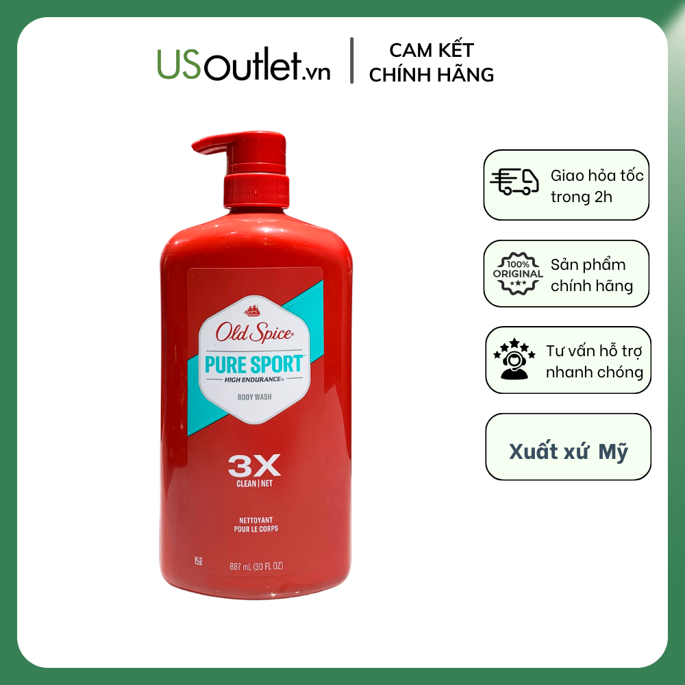 Sữa tắm old spice pure sport 887ml