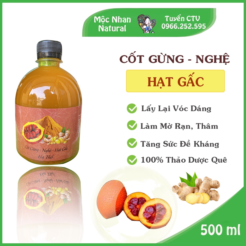 Cốt gừng nghệ gấc chăm sóc sau sinh mộc nhan natural, lấy lại dáng xưa