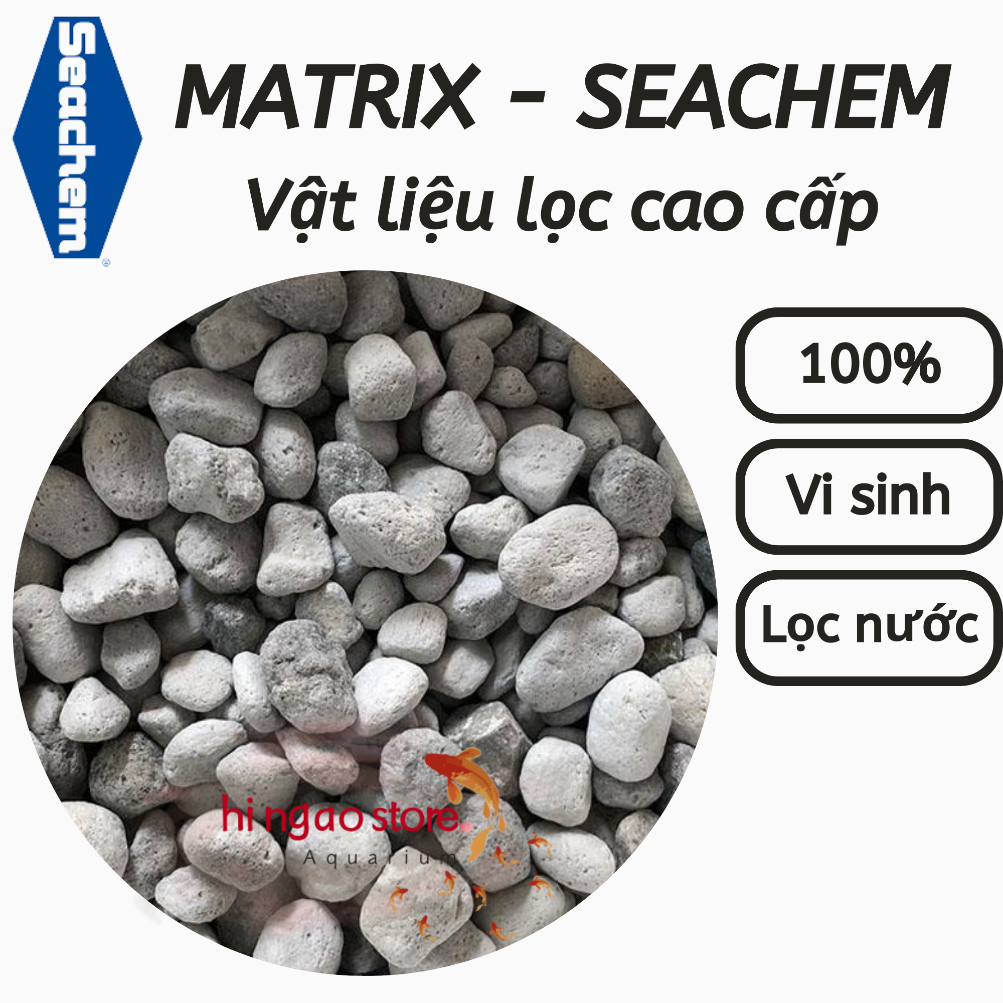 MATRIX Seachem tạo nơi trú ẩn cho vi sinh làm trong nước, vật liệu lọc nước hồ cá - Vật liệu lọc cao cấp | Hingaostore.