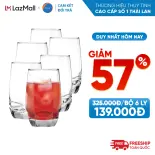 [Voucher lên đến 50K] Bộ 6 Ly/Cốc Thủy Tinh - Ocean Charisma Hiball 415ml - Cam Kết Đổi Trả Nếu Vỡ - Chính Hãng