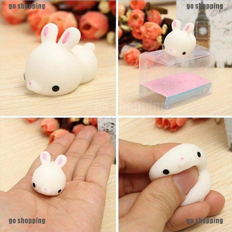 go shopping Mochi Cute Bunny Rabbit Squishy Squeeze Healing Stress