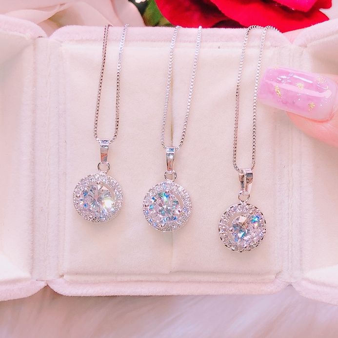 Dây chuyền vàng 24k, dây chuyền nữ thời trang cao cấp, dây chuyền nữ kim cương, dây chuyền bạc Ý 950, dây chuyền vàng non siêu cao cấp, dây chuyền đẹp, dây chuyền bạch kim vàng trắng Trang sức GADO DC9873 - CAM KẾT KHÔNG ĐEN