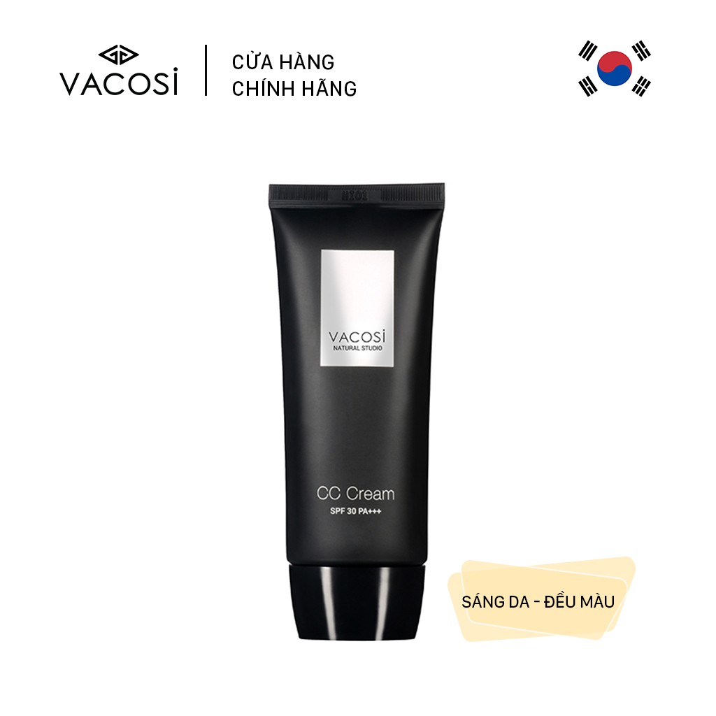 Vacosi Kem Nền Trang Điểm Trắng Sáng Và Dưỡng Da Whitening CC Cream SPF 30 PA+++ 60ML