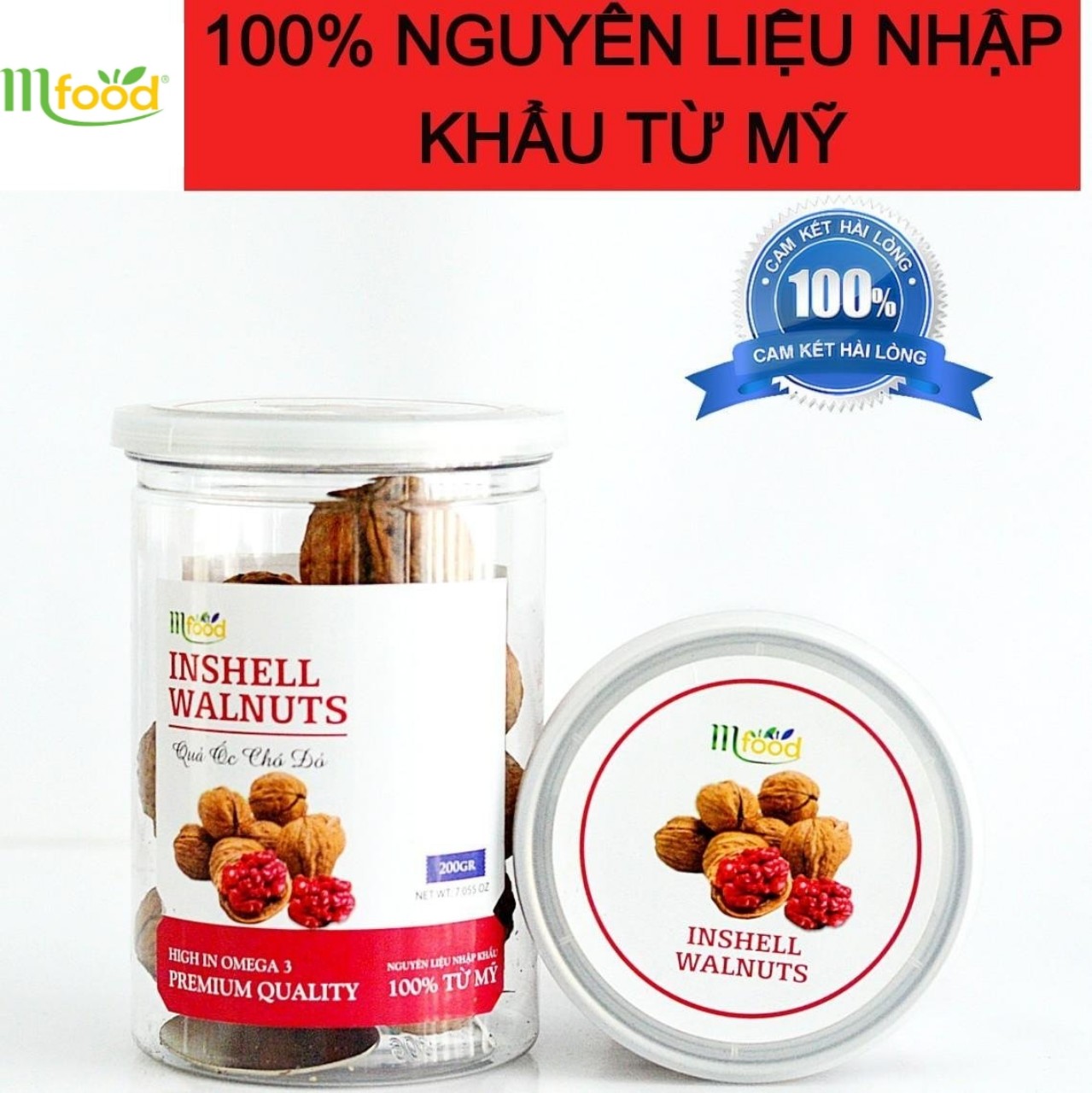 Quả óc chó đỏ hủ mfood 200g nhập khẩu 100% từ mỹ