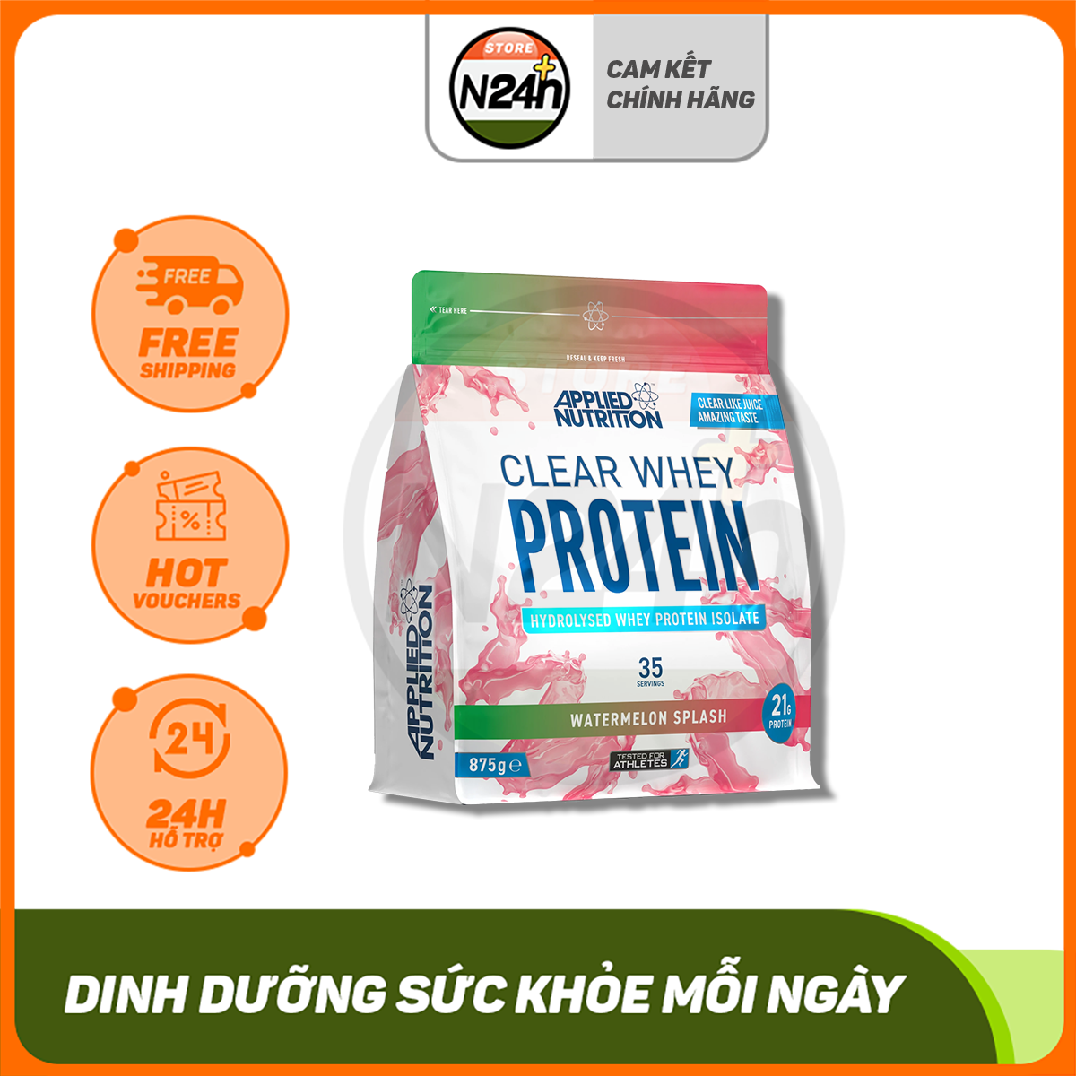 Clear Whey Protein Hyrolyzed Whey Applied Nutrition Cao Cấp Tăng Cơ Nhanh