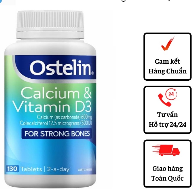 Date mới - ostelin calci vitamin d3 130 viên -calci ostelin bầu 130v date mới - canxi cho bầu