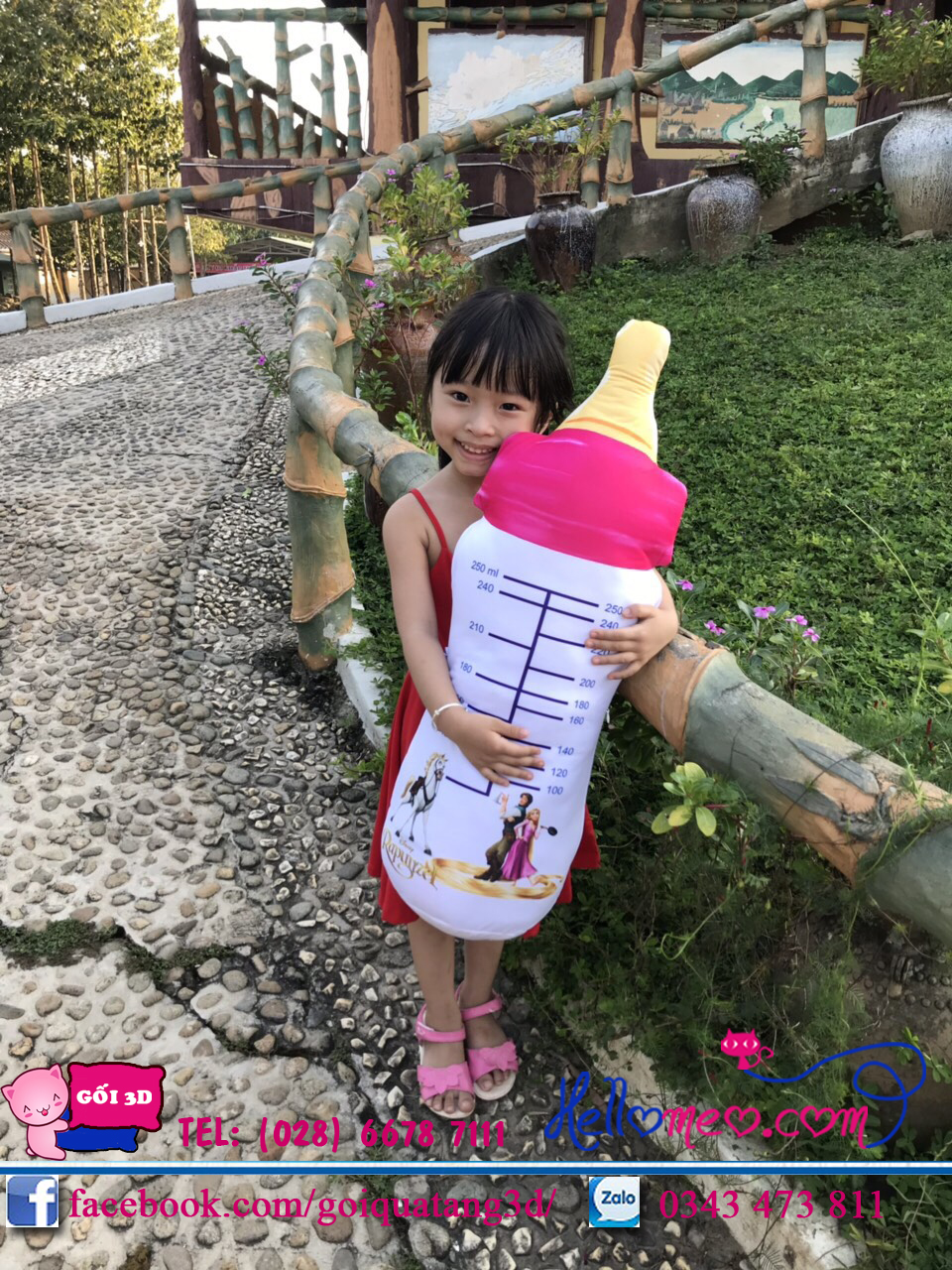 Gối ôm bình sữa size vừa gối ôm hình bình sữa dễ thương cho bé gái quà tặng sinh nhật gối ôm chai sữa gối ôm cho bé 1 tuổi