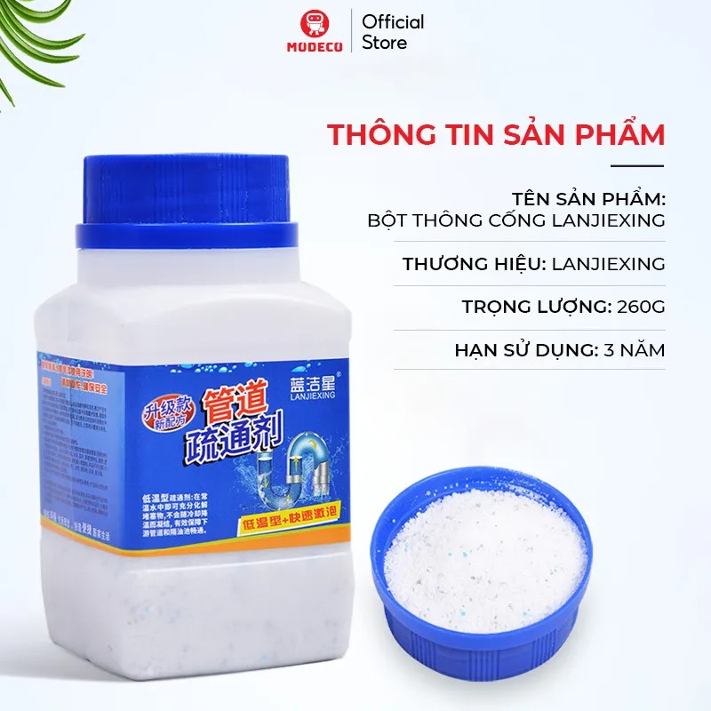 Bột thông cống cực mạnh thông tắc cống, đường ống, bồn cầu, bồn rửa mặt