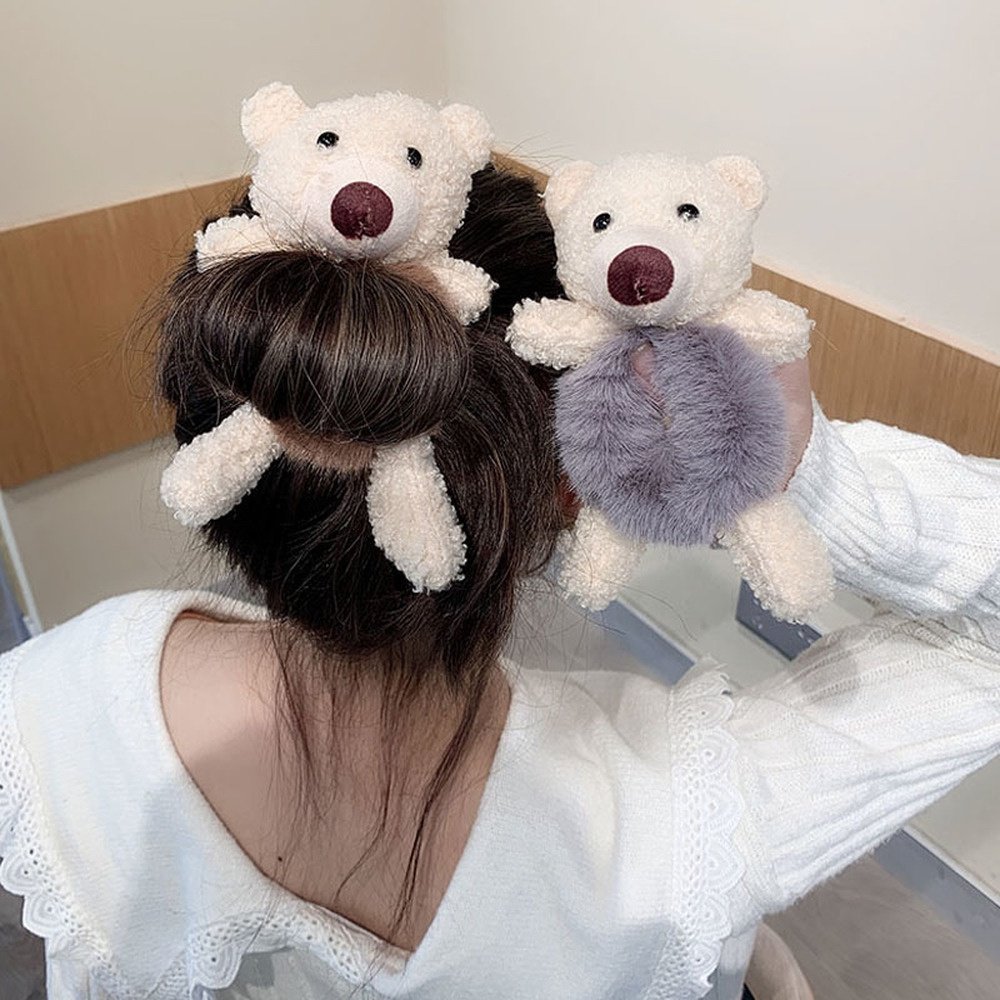 Cột tóc chú gấu đáng yêu