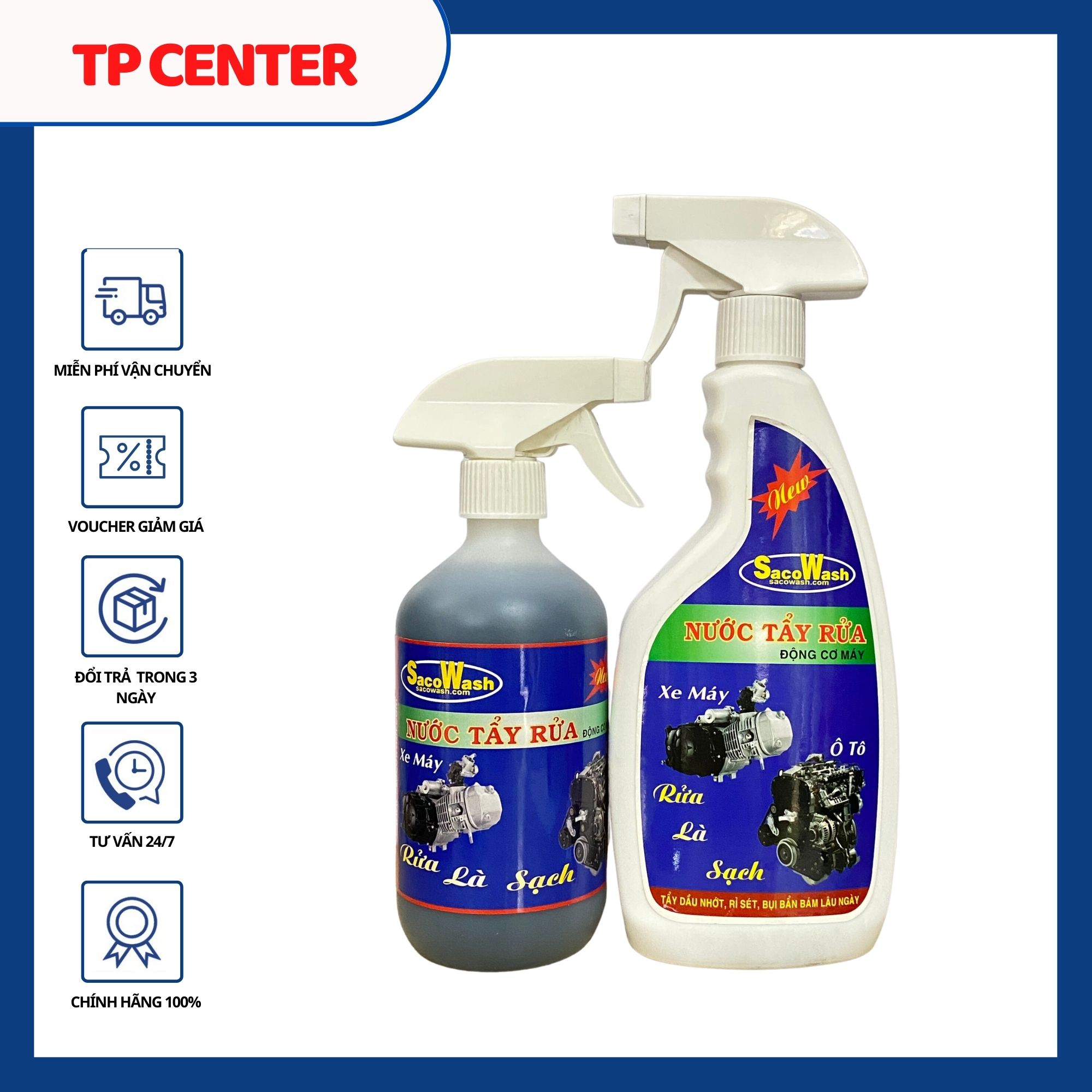 Dung dịch tẩy, rửa lốc máy SacoWash đánh bay dầu nhớt, rỉ sét và bụi bẩn bám lâu ngày cứng đầu