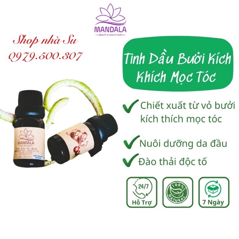 Tinh dầu vỏ bưởi kích thích mọc tóc Mandala - Giúp tóc mọc nhanh và chắc khoẻ