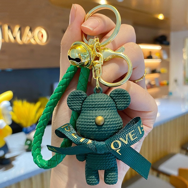 Móc Khóa Hình Gấu Bearbrick Dễ Thương Treo Trang Trí Balo Túi Xách