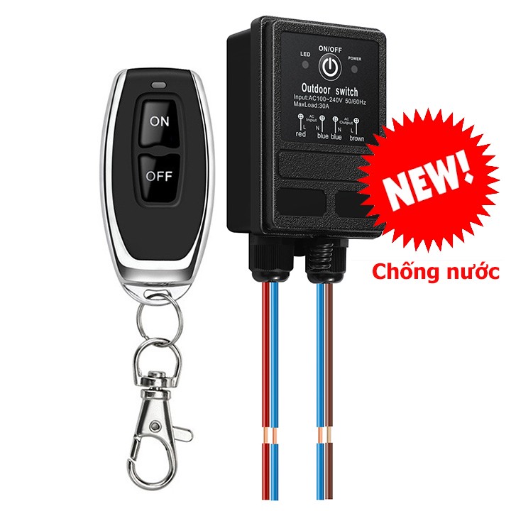 Công tắc điều khiển từ xa rf 100m/30a /220v-cong tac dieu khien tu xa 220v
