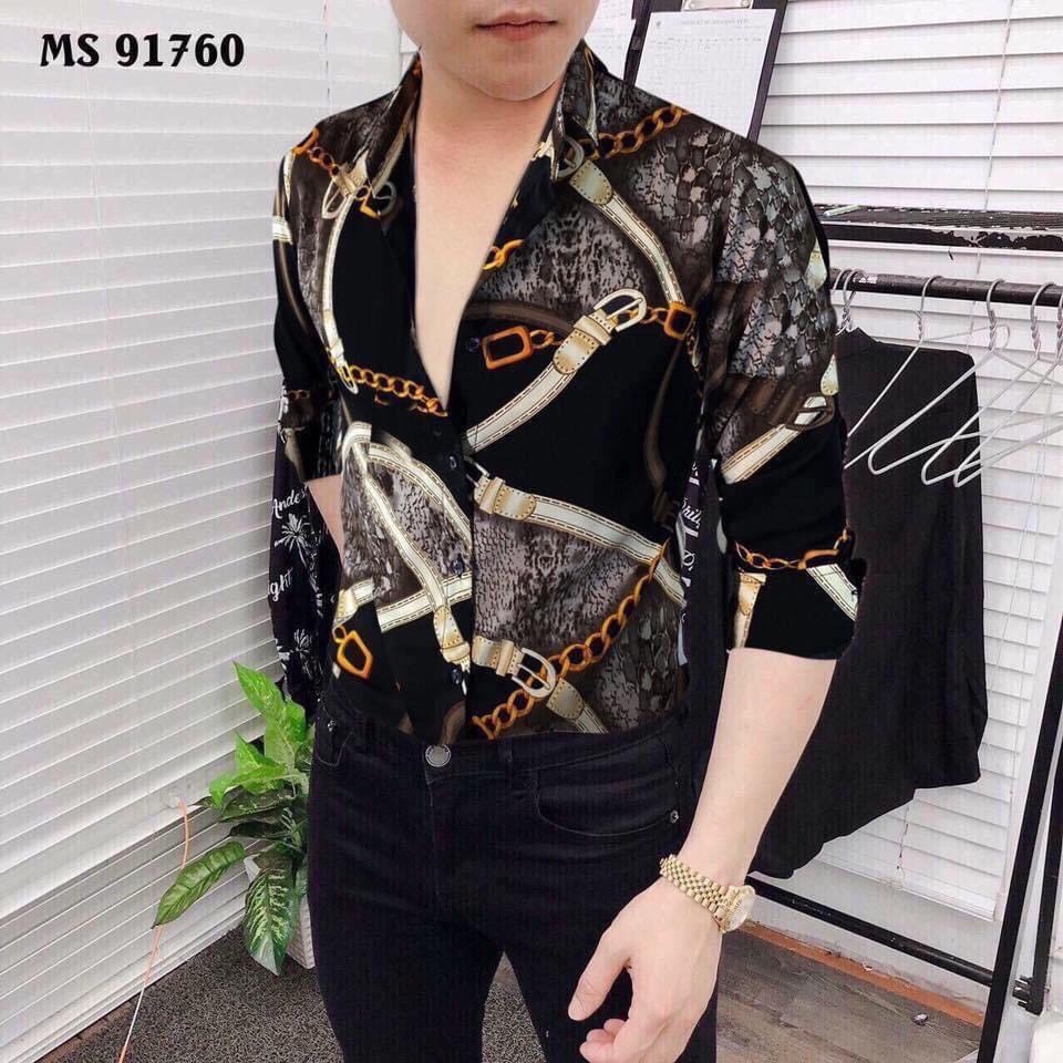 Áo sơ mi nam 3D dài tay phong cách hàn quốc