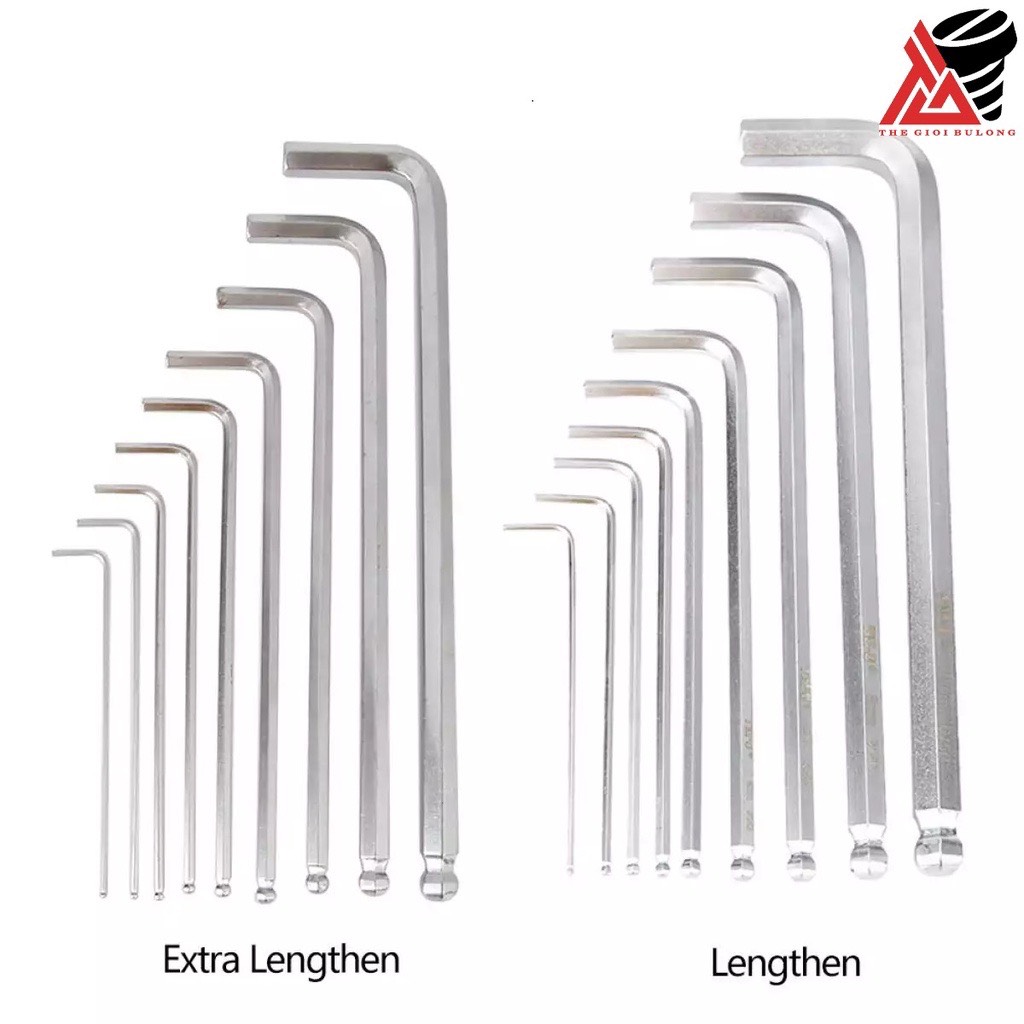 Lục giác lẻ LS đủ số cứng cáp, chuẩn chỉnh- Chìa lục giác bi lẻ